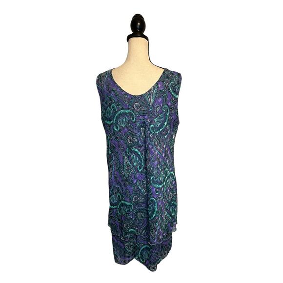 Vintage Patra Stenay 2 Pcs Dress w/ Jacket Paisley Whimsigoth Womens Sz 22 Multi - Picture 7 of 9